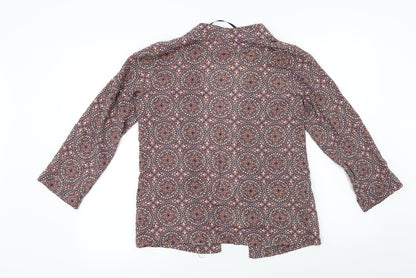 Atmosphere  Womens Red Floral  Cardigan Jumper Size 10