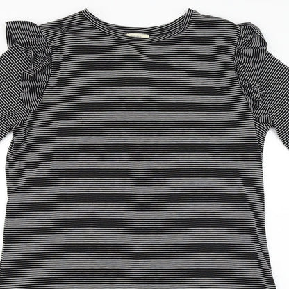 Papaya  Womens Black Striped  A-Line  Size 12