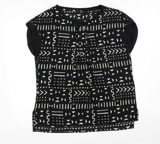 Womens UK Size 14 NEXT Black Basic T-Shirt
