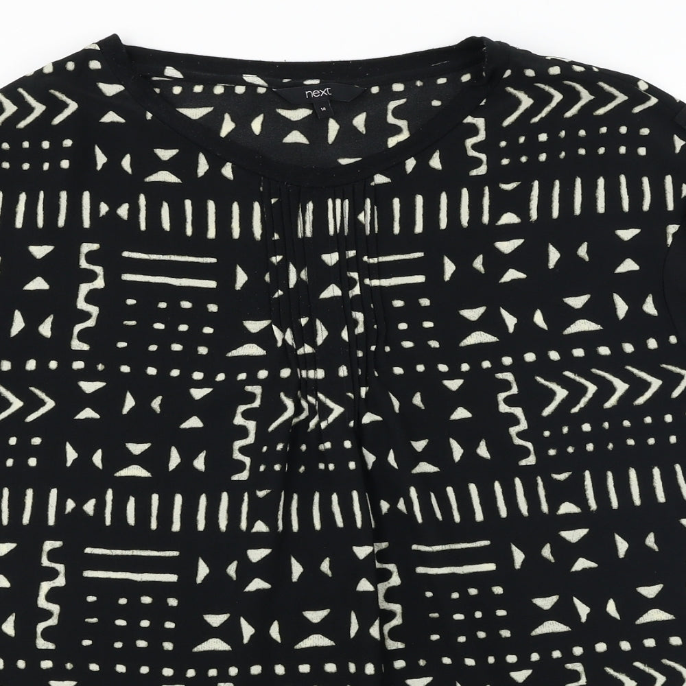 Womens UK Size 14 NEXT Black Basic T-Shirt