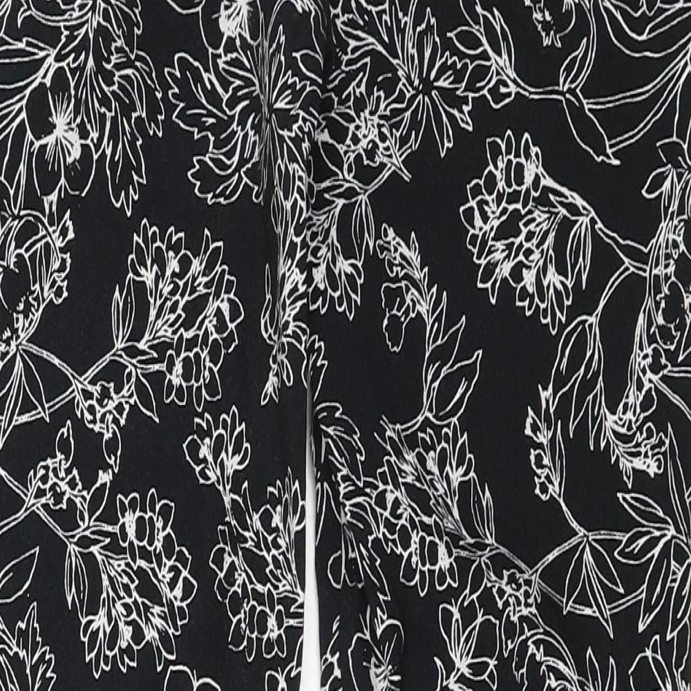 George  Womens Black Floral  Straight Jeans Size 8 L26 in