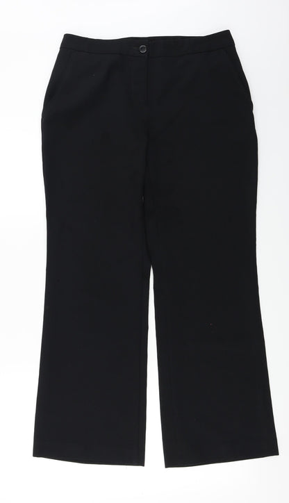 Womens UK Size 12 Marks and Spencer Regular Fit  Black Trousers