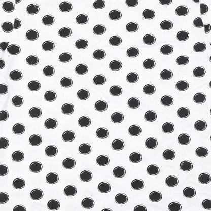 Primark  Womens White Polka Dot  Basic T-Shirt Size S
