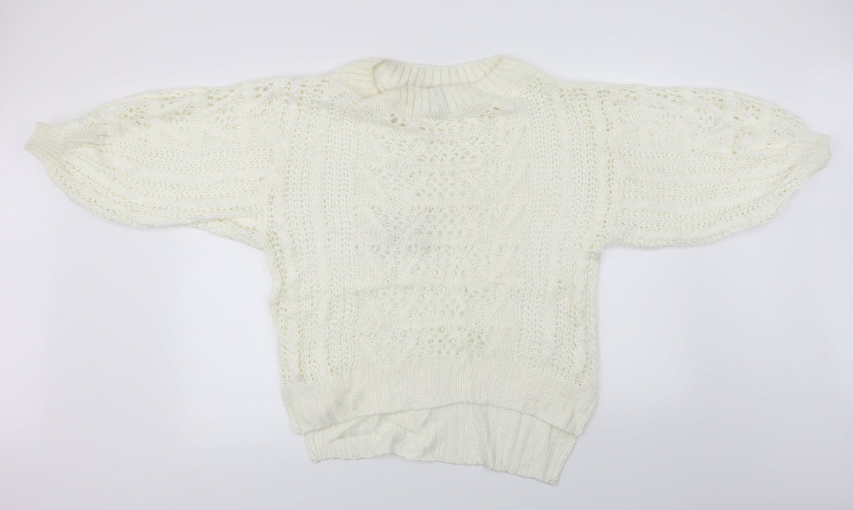 Front view of Preworn women’s ivory jumper, size XL