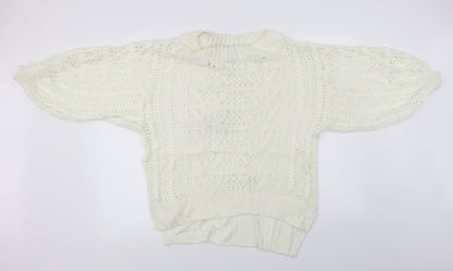 Front view of Preworn women’s ivory jumper, size XL
