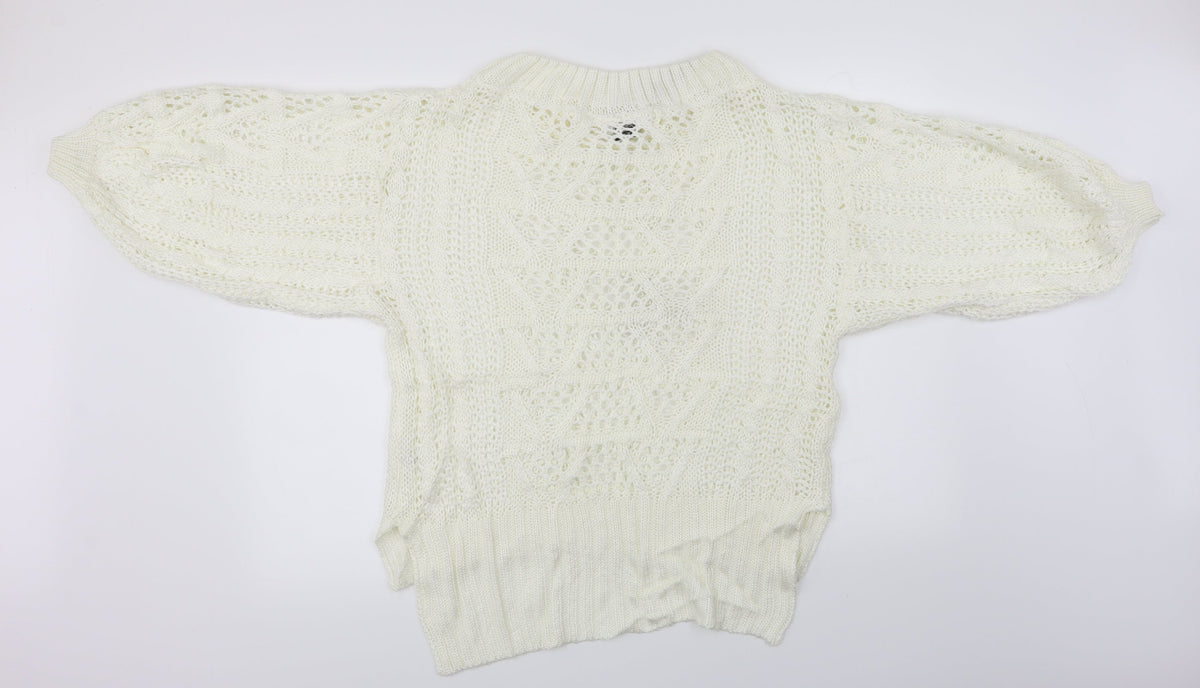 Back view of Preworn women’s ivory jumper, size XL