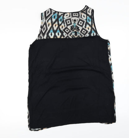 Womens UK Size 16 Warehouse Black Basic Blouse