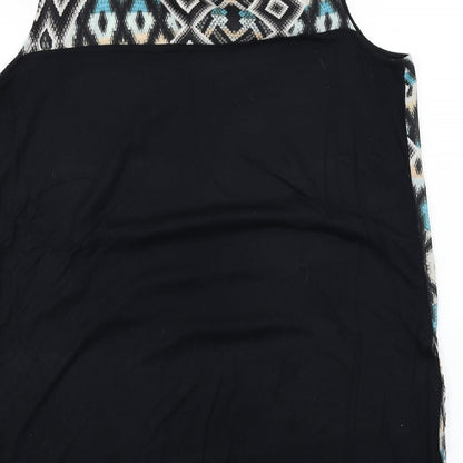 Womens UK Size 16 Warehouse Black Basic Blouse