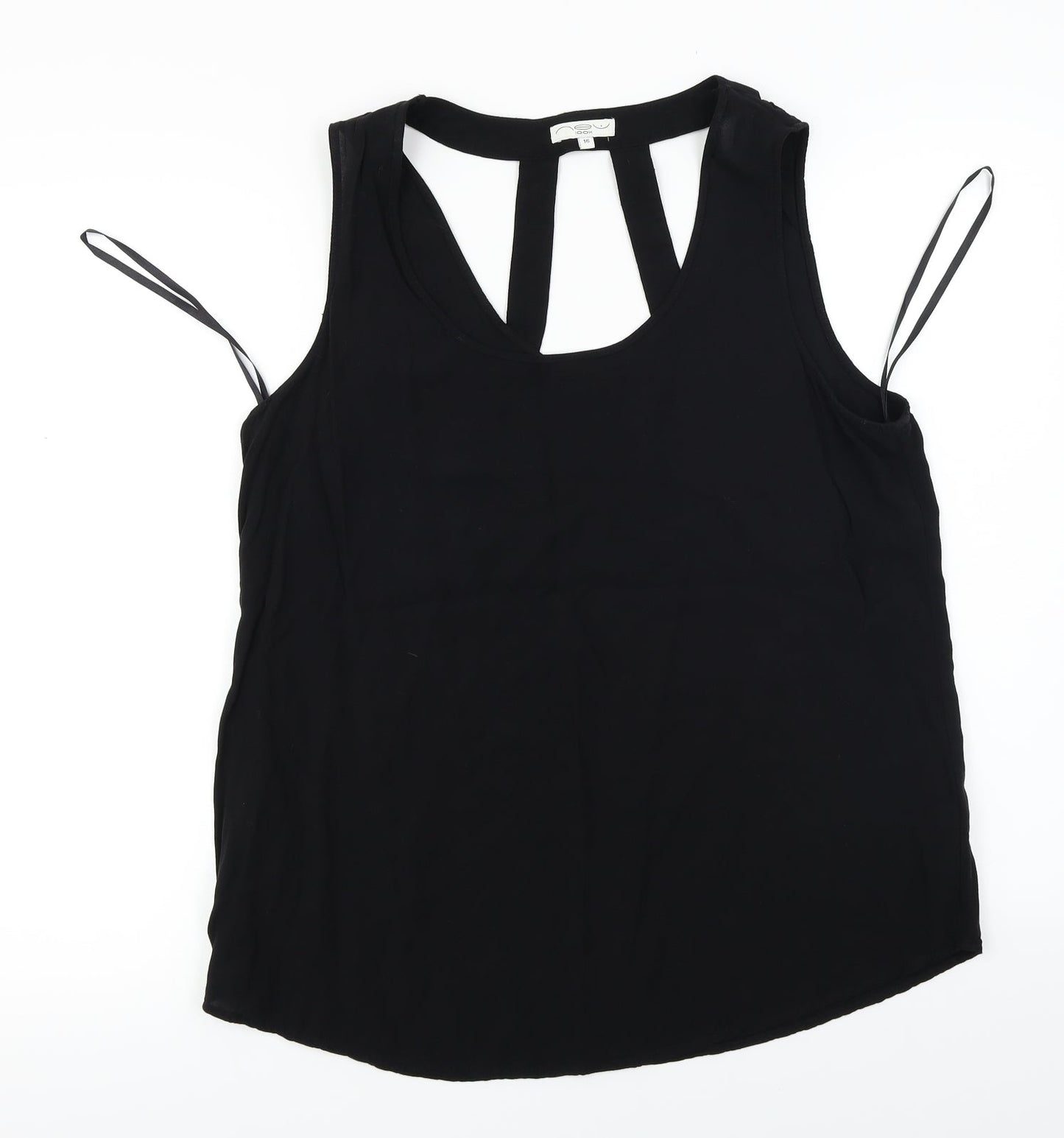 Womens UK Size 16 New Look Black Basic T-Shirt