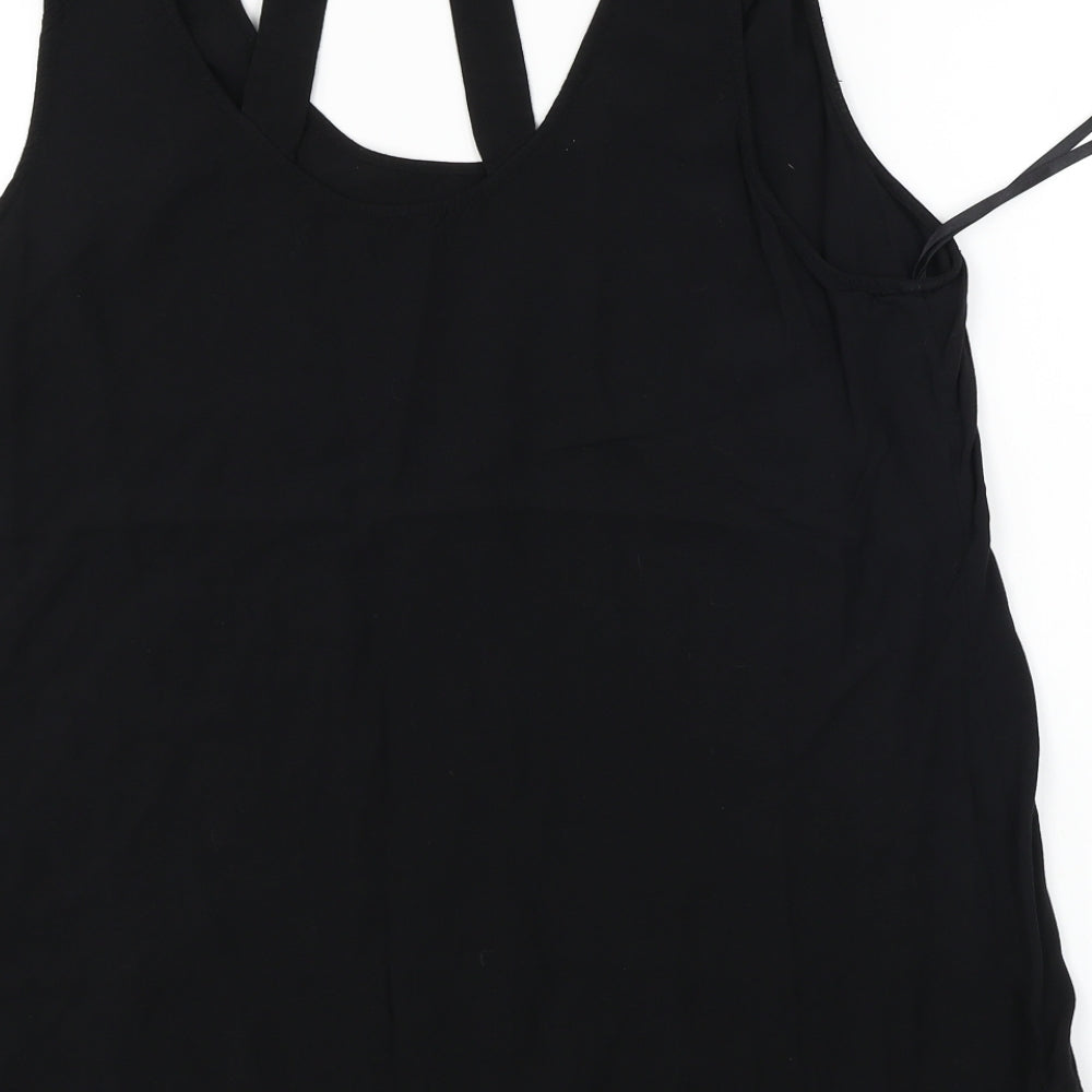 Womens UK Size 16 New Look Black Basic T-Shirt