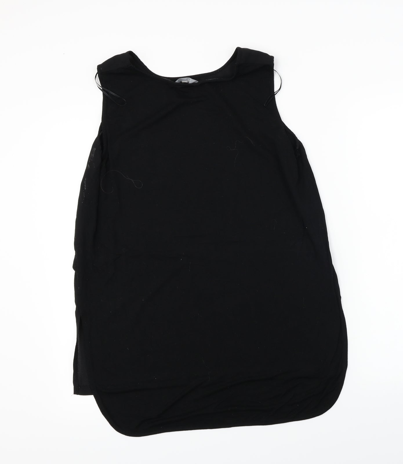 Womens UK Size 14 Peacocks Black Basic T-Shirt