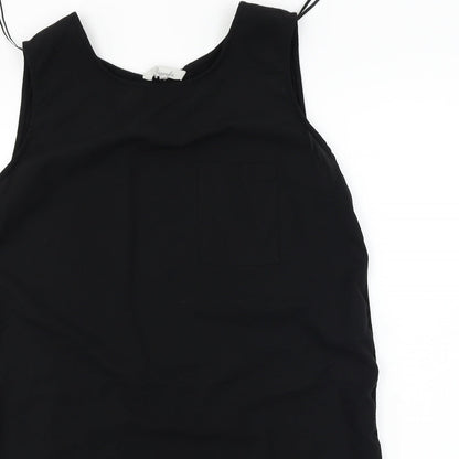 Womens UK Size 14 Peacocks Black Basic T-Shirt