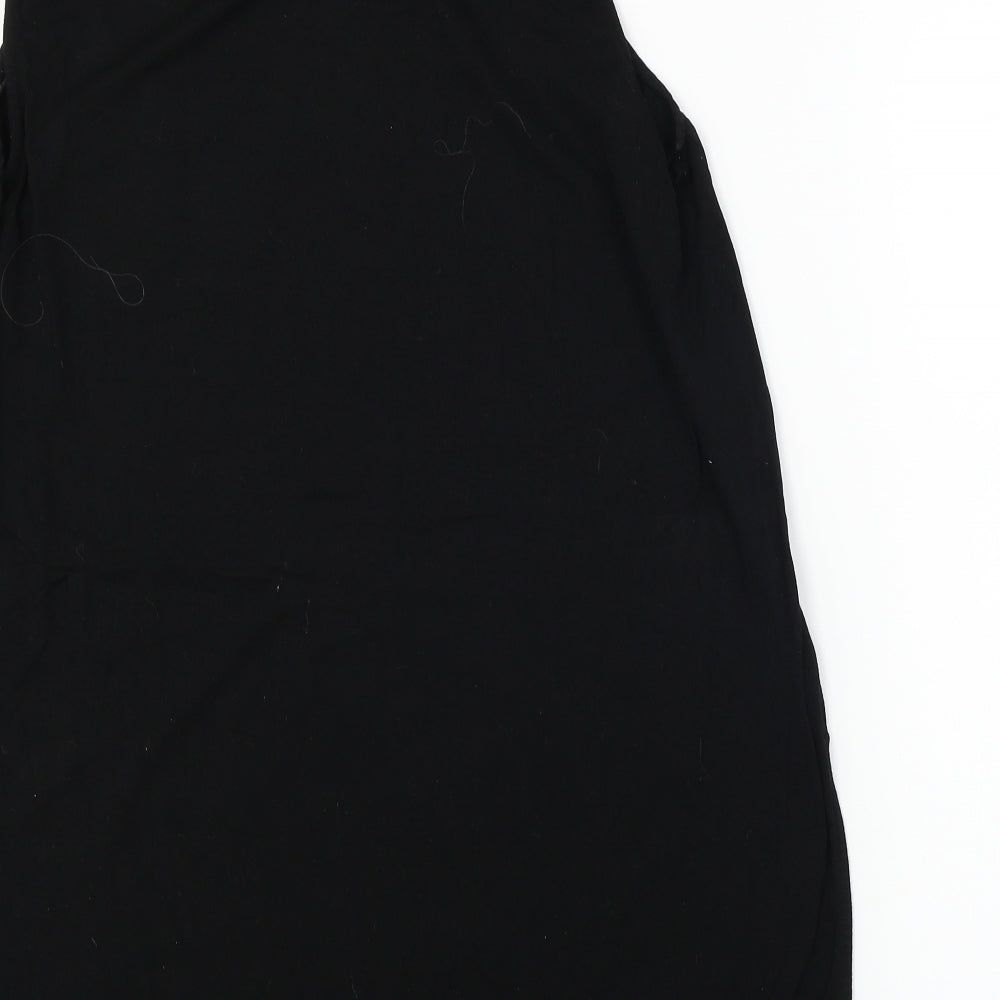 Womens UK Size 14 Peacocks Black Basic T-Shirt