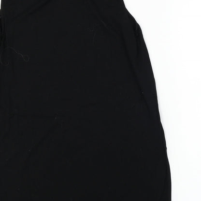 Womens UK Size 14 Peacocks Black Basic T-Shirt
