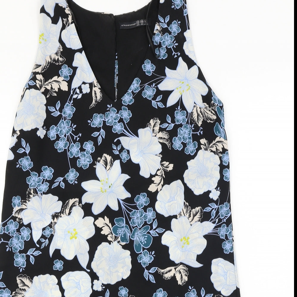 Atmosphere  Womens Black Floral  A-Line  Size 12