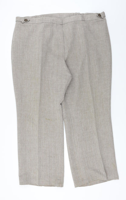 Womens UK Size 20 Marks and Spencer Regular Fit  Brown Trousers