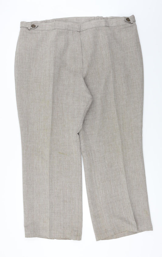 Womens UK Size 20 Marks and Spencer Regular Fit  Brown Trousers