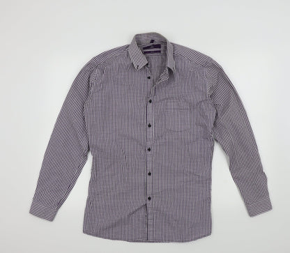 Mens UK Size 38 NEXT Purple  Button-Up Long Sleeve Casual Shirt