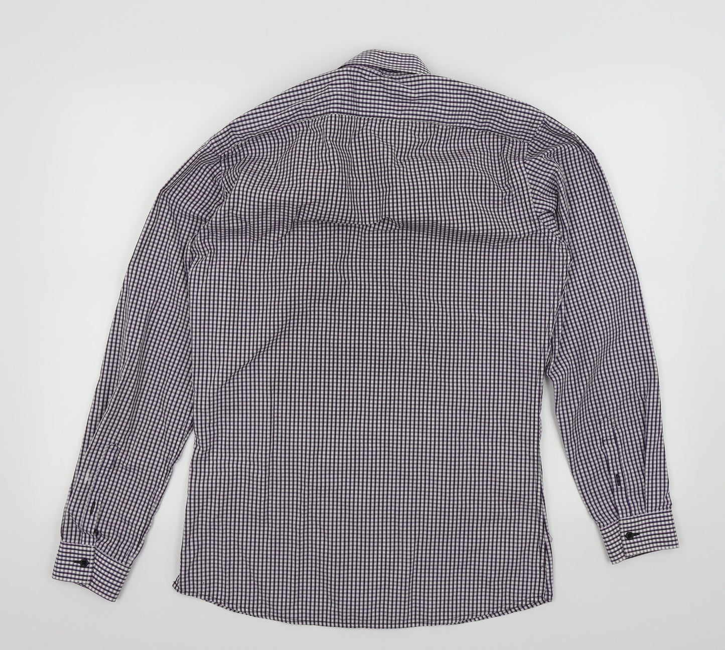Mens UK Size 38 NEXT Purple  Button-Up Long Sleeve Casual Shirt