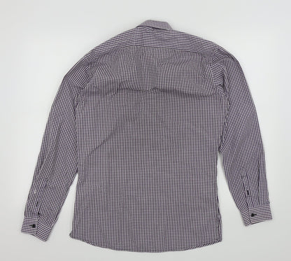 Mens UK Size 38 NEXT Purple  Button-Up Long Sleeve Casual Shirt
