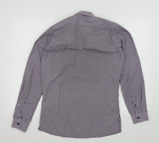 Mens UK Size 38 NEXT Purple  Button-Up Long Sleeve Casual Shirt