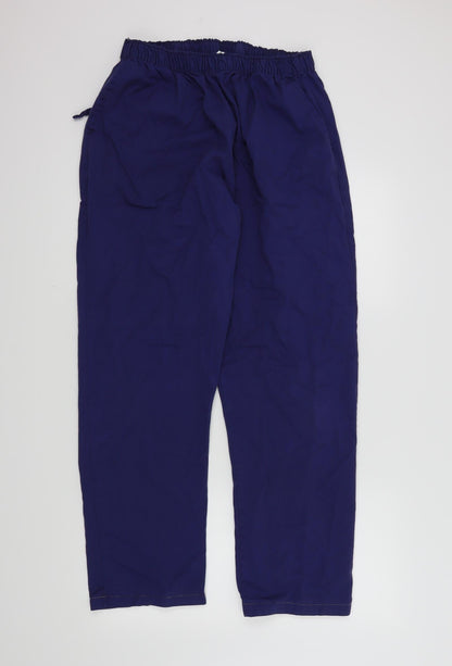 Womens UK Size L Preworn Regular Fit  Blue Trousers