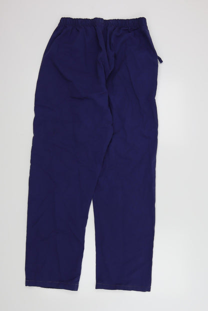 Womens UK Size L Preworn Regular Fit  Blue Trousers
