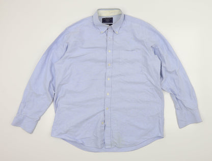 Charles Tyrwhitt Mens Blue    Button-Up Size L