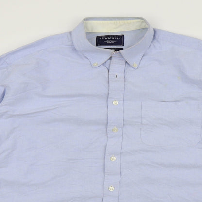 Charles Tyrwhitt Mens Blue    Button-Up Size L