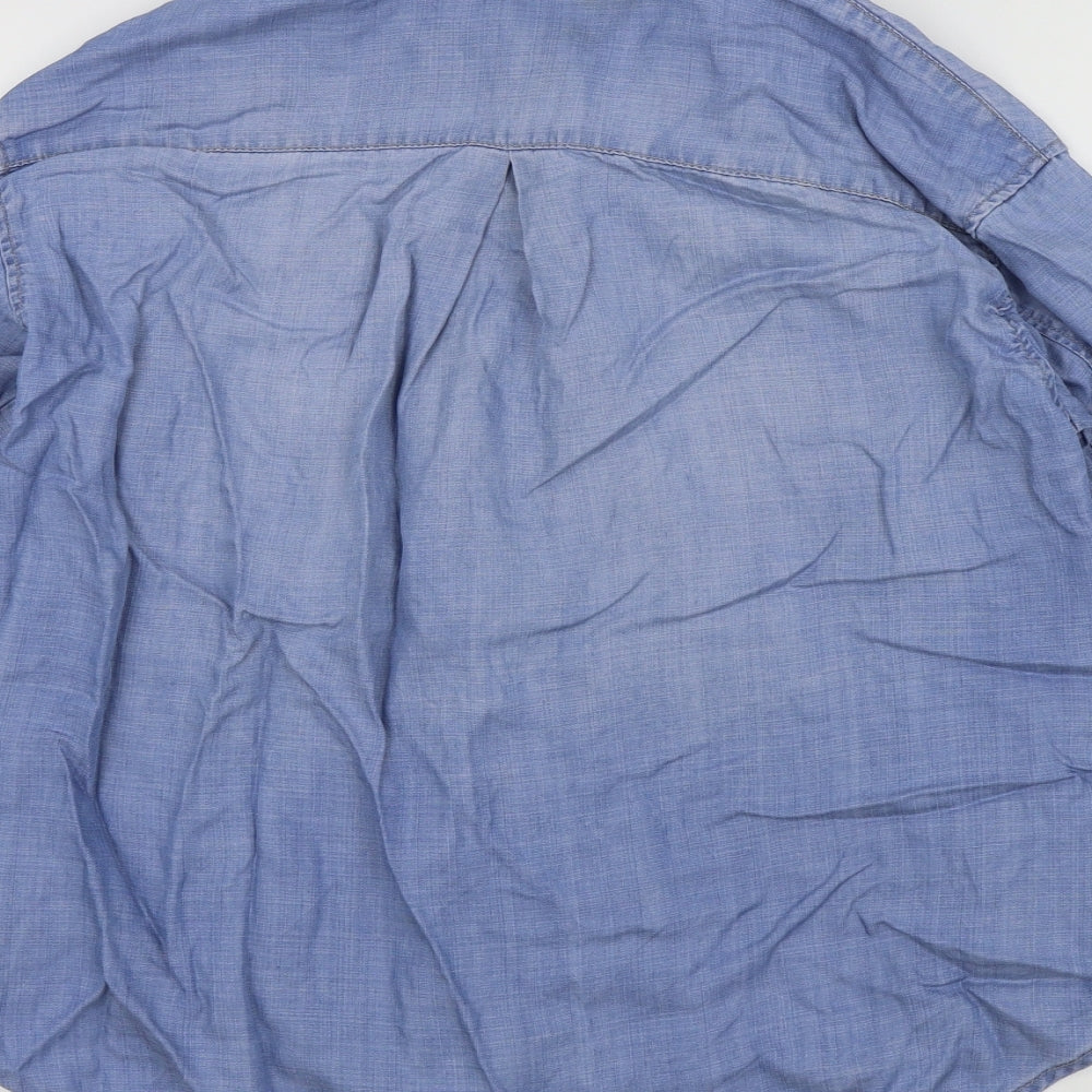 Denim Womens Blue   Basic Button-Up Size 8
