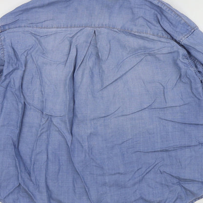 Denim Womens Blue   Basic Button-Up Size 8