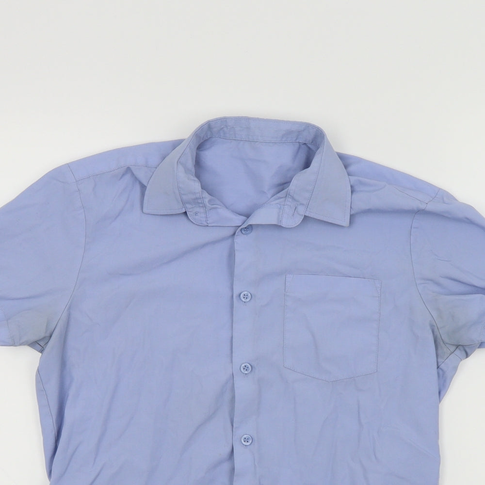 George Boys Blue   Basic Button-Up Size 12-13 Years  - school shirt