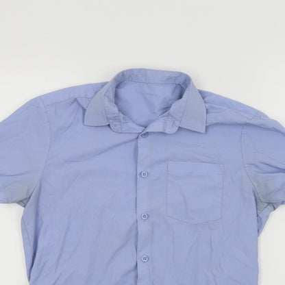 George Boys Blue   Basic Button-Up Size 12-13 Years  - school shirt