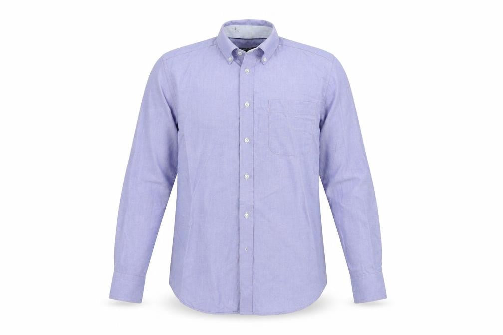 Mens UK Size 38 M&S Blue  Button-Up Long Sleeve Casual Shirt