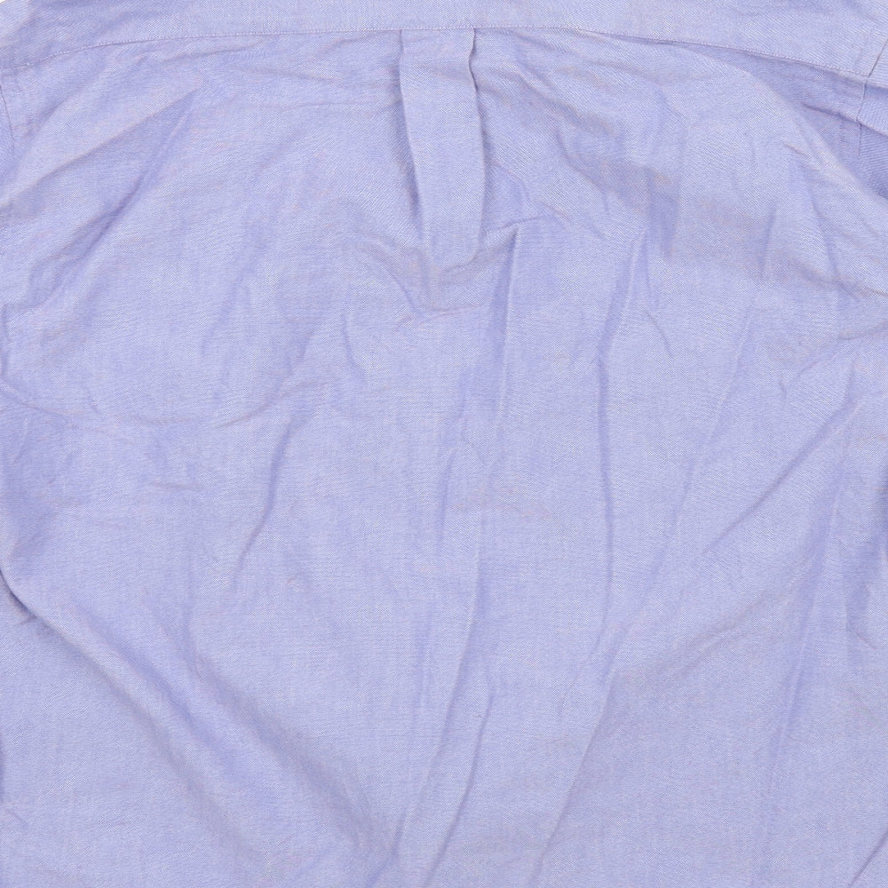 Mens UK Size 38 M&S Blue  Button-Up Long Sleeve Casual Shirt