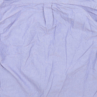 Mens UK Size 38 M&S Blue  Button-Up Long Sleeve Casual Shirt