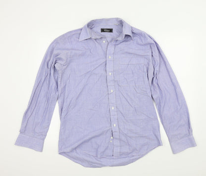 Mens UK Size M Debenhams Blue  Button-Up Long Sleeve Casual Shirt