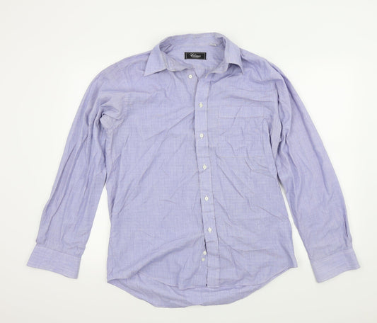 Mens UK Size M Debenhams Blue  Button-Up Long Sleeve Casual Shirt