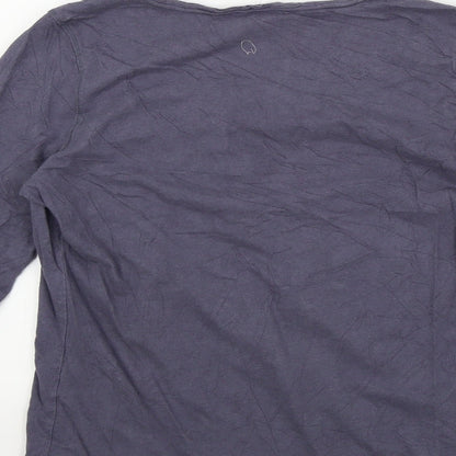 Womens UK Size 8 wrap Blue Basic T-Shirt