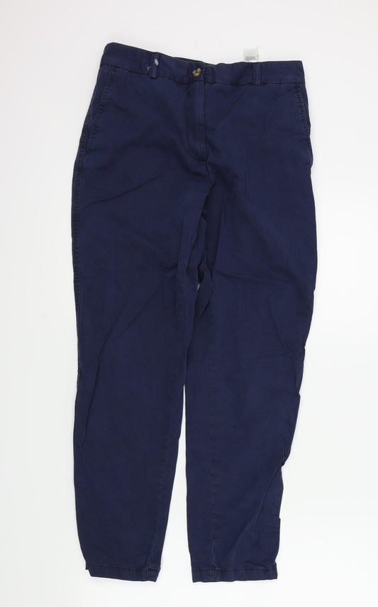 M&S Womens Blue   Trousers  Size 8 L26 in
