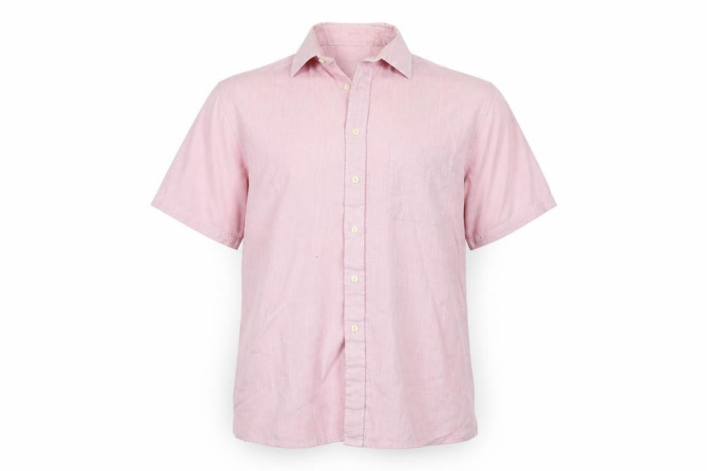 Mens UK Size M jonelle Pink  Button-Up Short Sleeve Casual Shirt
