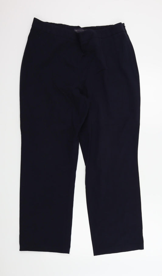 M&S Womens Blue   Sweatpants Trousers Size 16 L27 in