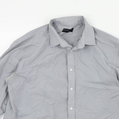 Taylor & Wright Mens Grey Colourblock   Button-Up Size S