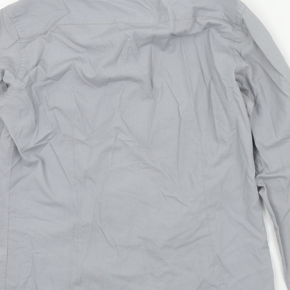 Taylor & Wright Mens Grey Colourblock   Button-Up Size S