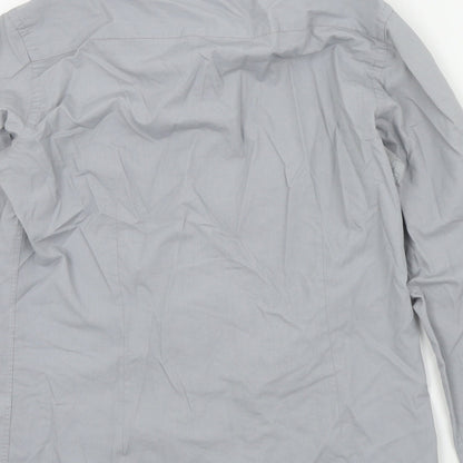 Taylor & Wright Mens Grey Colourblock   Button-Up Size S