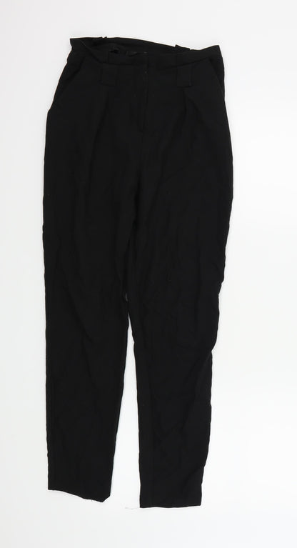 Womens UK Size 8 Missguided Regular Fit  Black Trousers