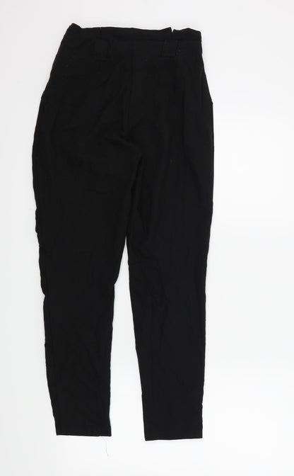 Womens UK Size 8 Missguided Regular Fit  Black Trousers