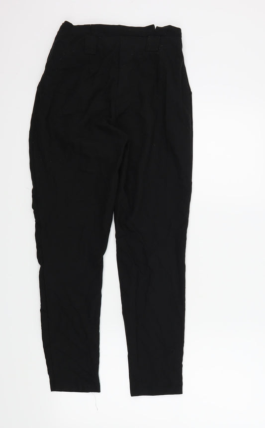 Missguided Womens Black   Trousers  Size 8 L25 in - Frill Detail