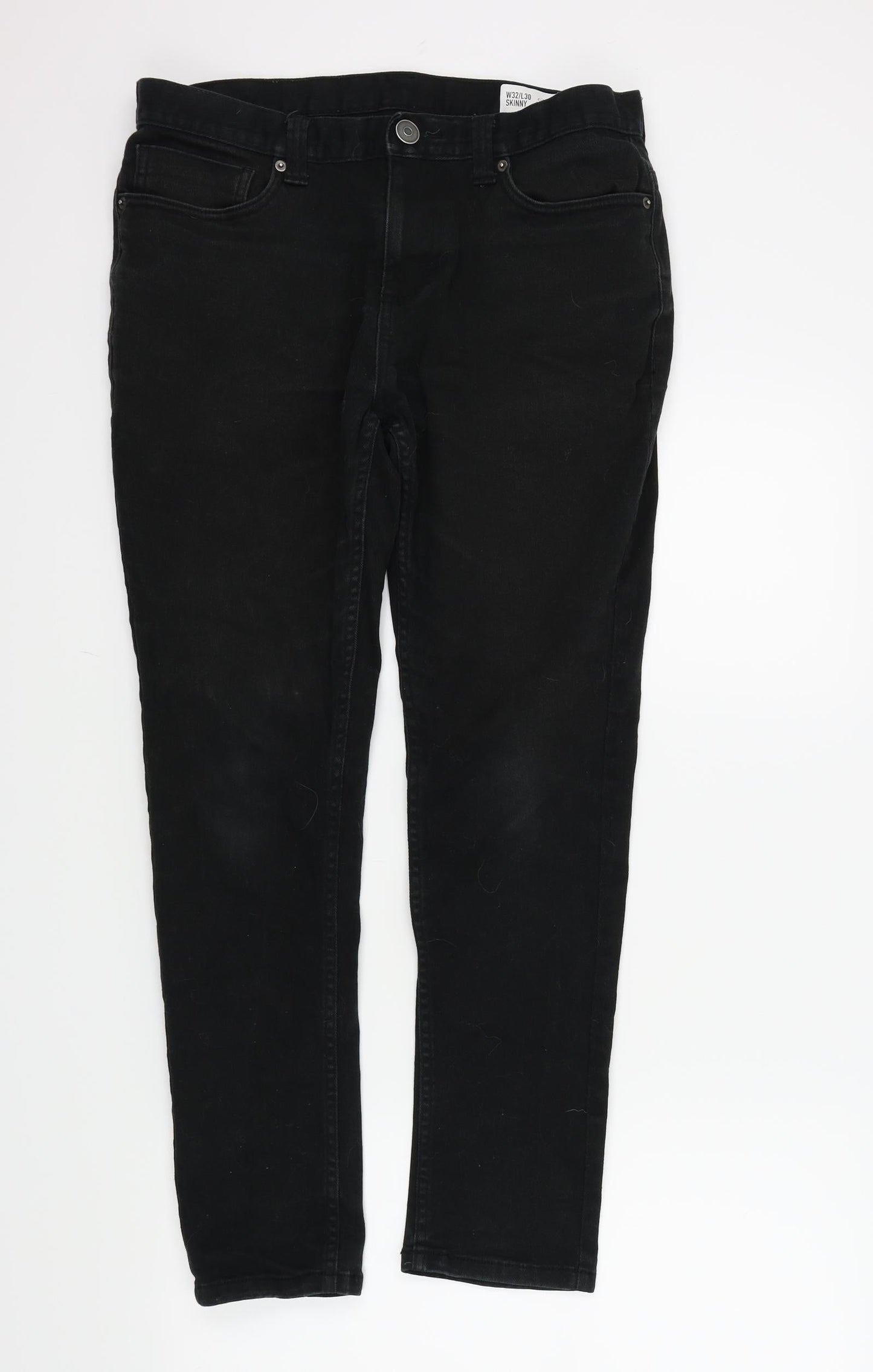 Denim & Co. Womens Black   Straight Jeans Size 32 L27 in
