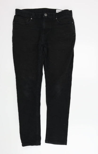 Denim & Co. Womens Black   Straight Jeans Size 32 L27 in